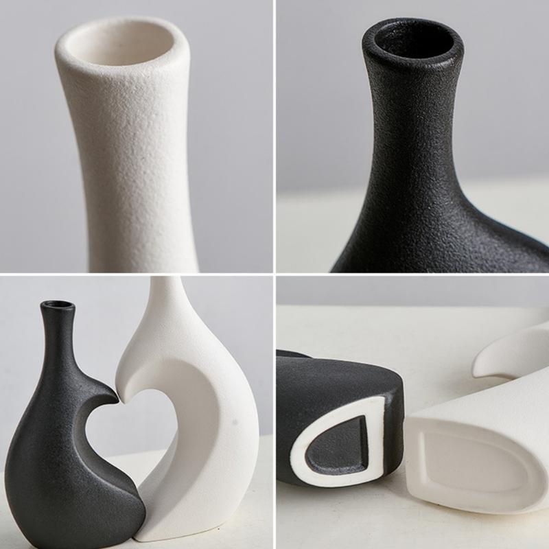 Artistic Ceramic Flower Vases Desktop Vases Interior Decorations For Homes Desk Ornamentation Modern Homes Display