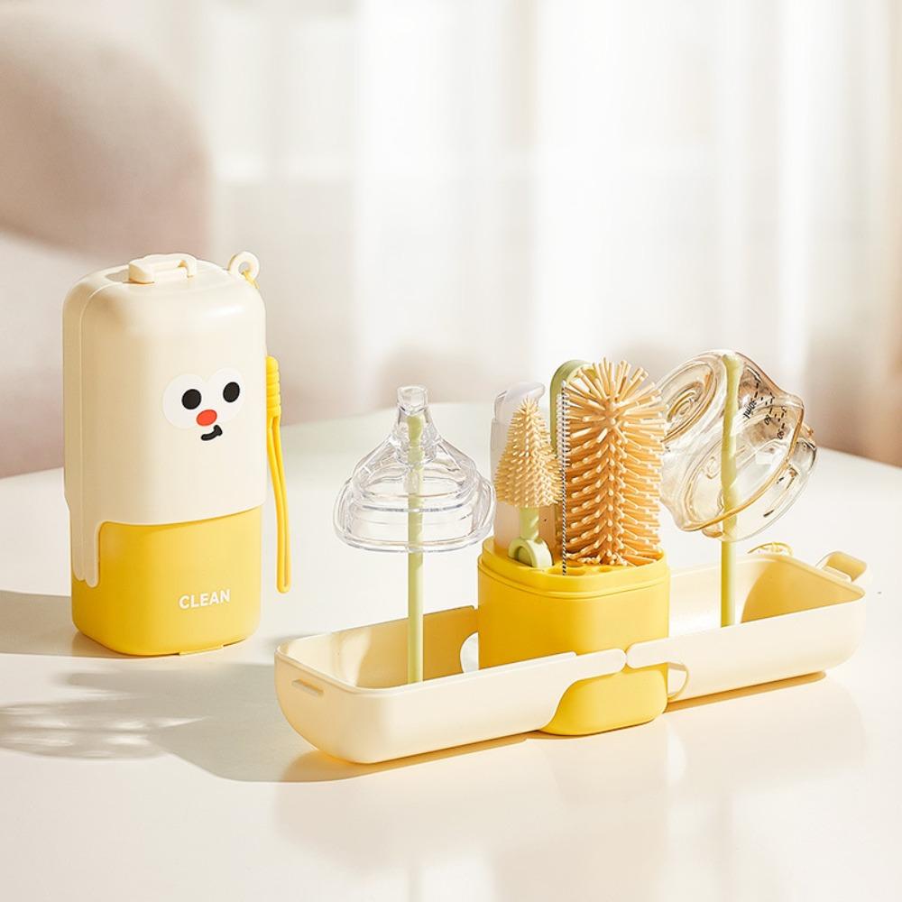 Soft Bristles Baby Bottle Brush Set Silicone Feeding Bottle Cleaners  Newborn Care