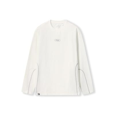 Original Casual Versatile Simple Soft Comfortable Knit Crew Neck Long Sleeve T-Shirt Men Tops Cloud-White F11M549208FIV