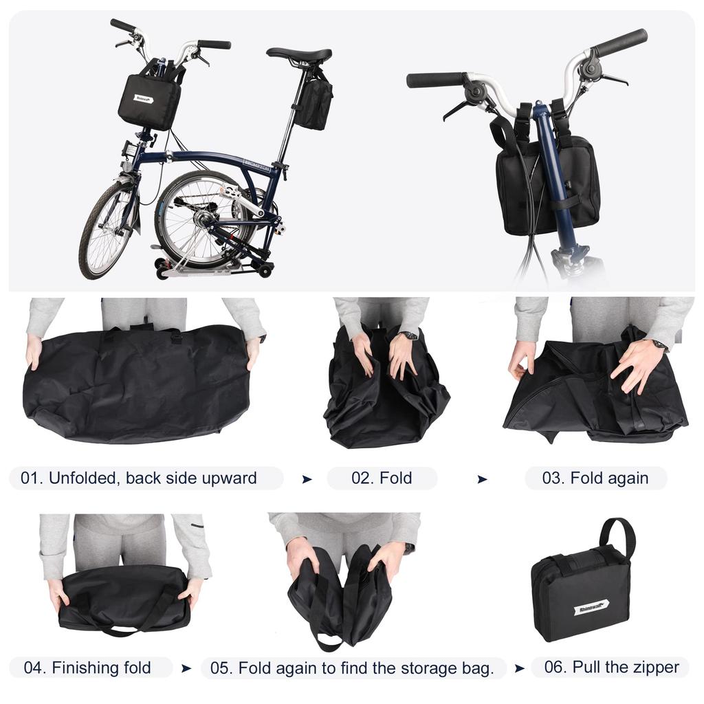Rhinowalk Folding Bike Bag, Compatible with 14-16 Inch Bikes, Waterproof and Durable, Easy To Carry, Suitable for Car, Airplane, and Air Transport