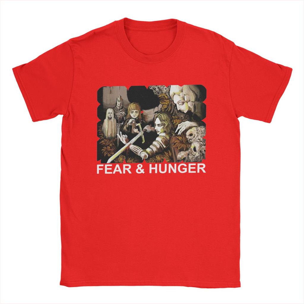 Fear And Hunger T-Shirts Men Novelty Pure Cotton Tees Crewneck Short Sleeve T Shirts Original Clothing