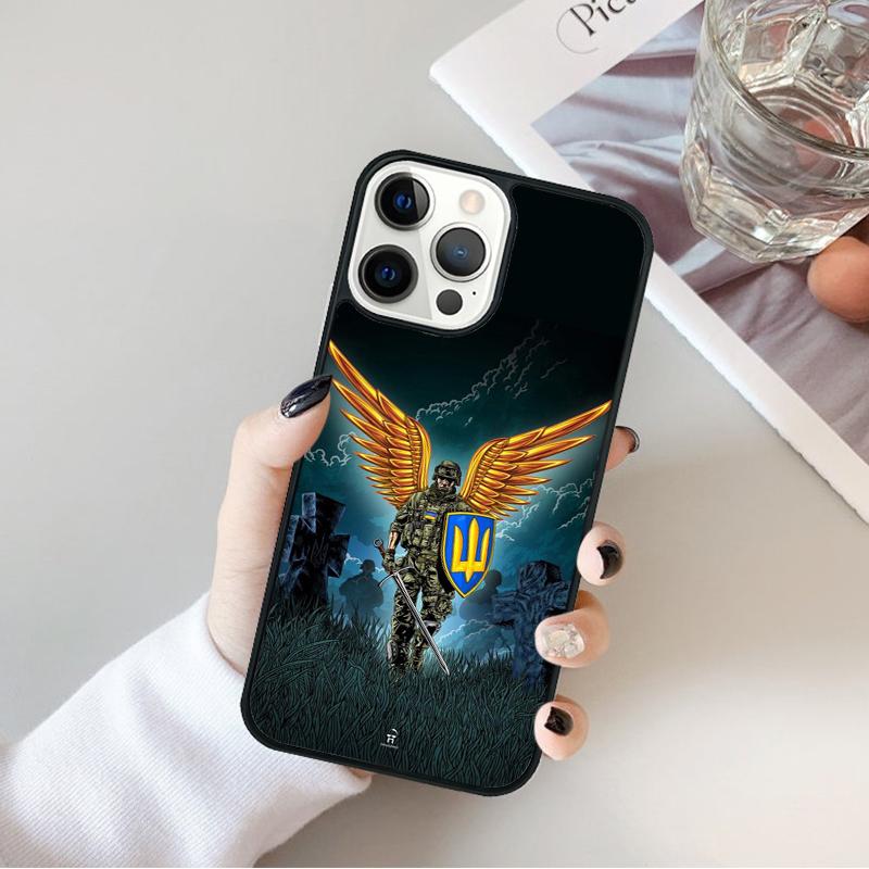 Vintage U=kraine Flag Painted Bling Phone Case For iPhone 17 Air 16 15 14 Ma Plus 11 12 13 Pro Ma Cover coque