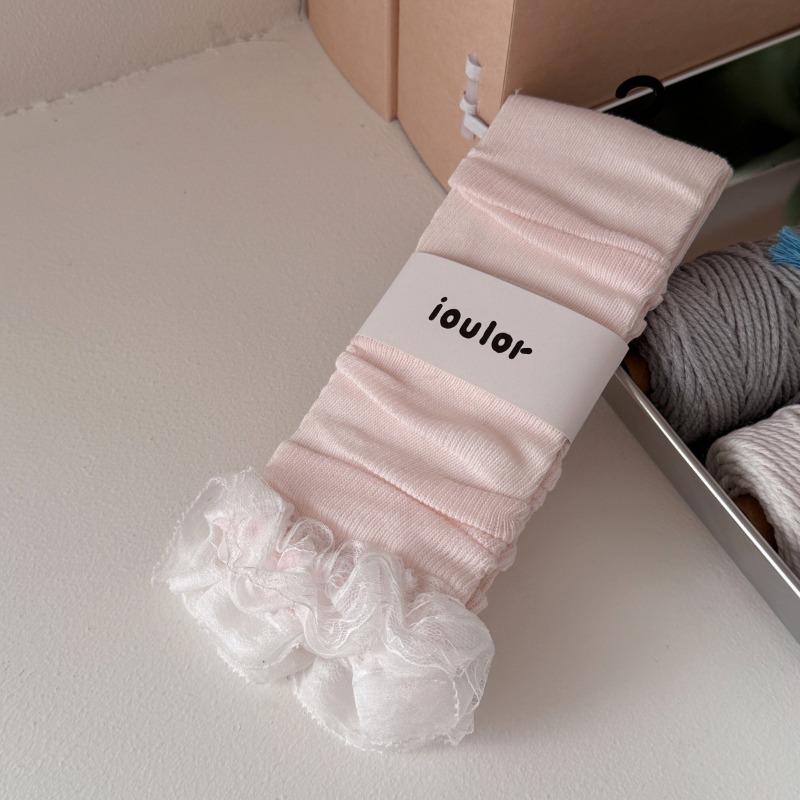 

Большие кружевные носки, Милые принцессные бесшовные носки для весны и лета, Гольфы для девочек 1 pair светло-розовый