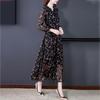 Women's Spring Summer Floral Dress Chiffon Veil Printing Full Length Daily Wear L-XXXXXL Large Size