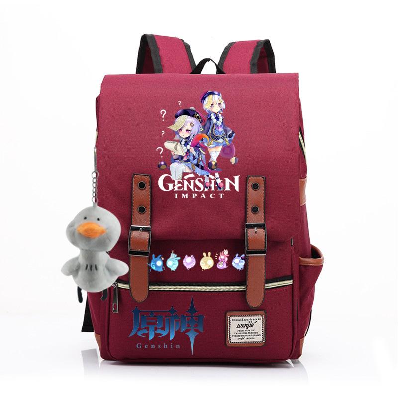 Yuanshen male and female students schoolbag anti-theft large-capacity backpack men's bag computer bag