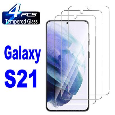 4Pcs Tempered Glass For Samsung Galaxy S21 5G Screen Protector Glass Film