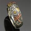 Vintage Dragonfly Ring Jewelry Ring Alloy Sunflower Ring for Party