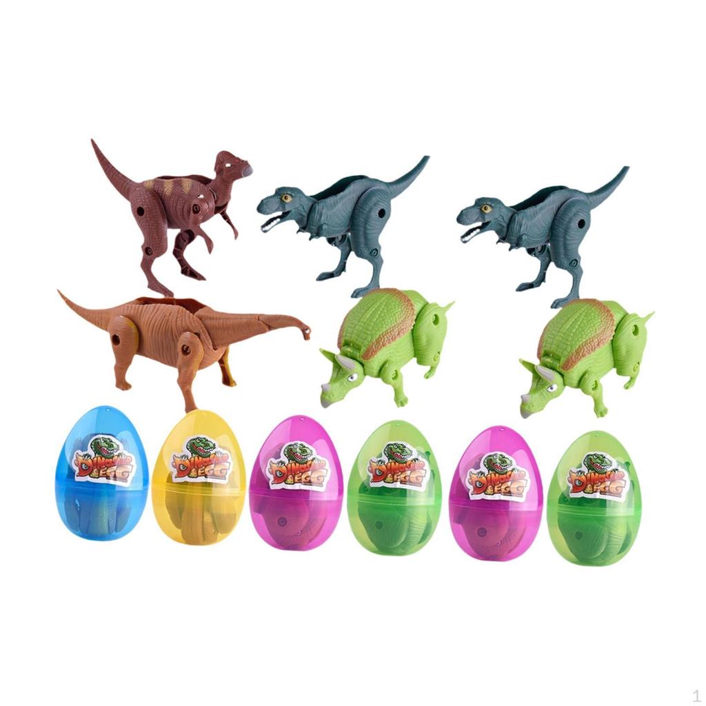 12 Dinosaur Deformation Eggs, Easter Egg Toys, Simulation Basket Fillers, Party Gifts And
