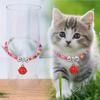 Adjustable Cat Necklace Collar with Colorful Bead & Charm Design Soft Comfortable Pet Jewelry for Small Breeds,Pet Accessory for Kittens, Cat Collar