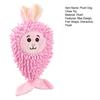 Plush Squeaky Dog Toy Mop Fish Shape Stuffed Crinkle Chew Toy for Aggressive Chewers Interactive Puppy Teeth Cleaning Toy for Small Dogs
