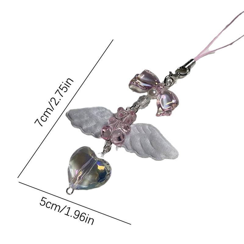 Butterfly Angel Wings Řetízky na telefon Přívěsek na klíče Taška Příslušenství Dekorace Kryt na sluchátka Kreativita Osobnost