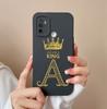For OPPO F19 Pro+ F19S F9 F11 F15 F17 F5 F7 Case Cover Luxury Fashion Phone Bags Protective Matte Liquid Soft Silicone Crown Letters For OPPO Bumper
