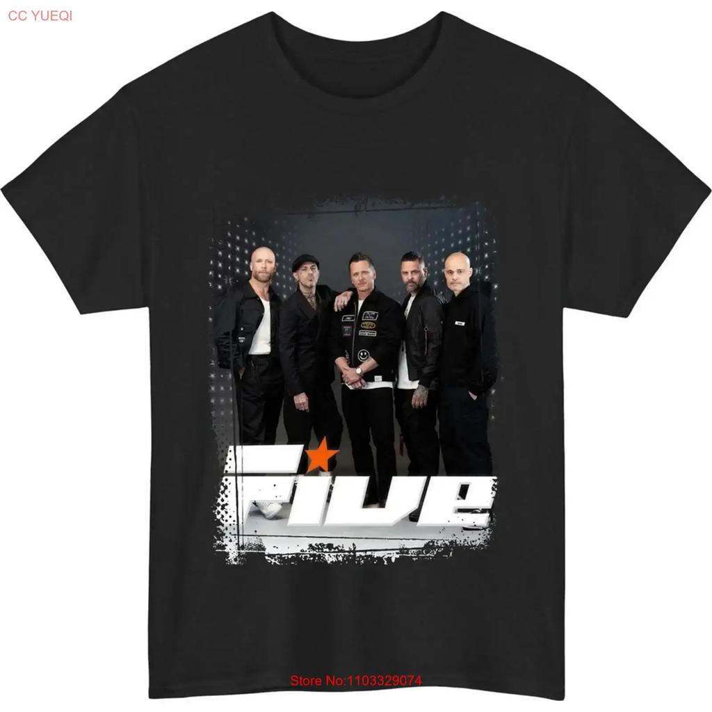 Five Band T Shirt Style Pop Group Retro 90s Music Fan Top vintage Washed streetwear designer clothes Versatile Stretched