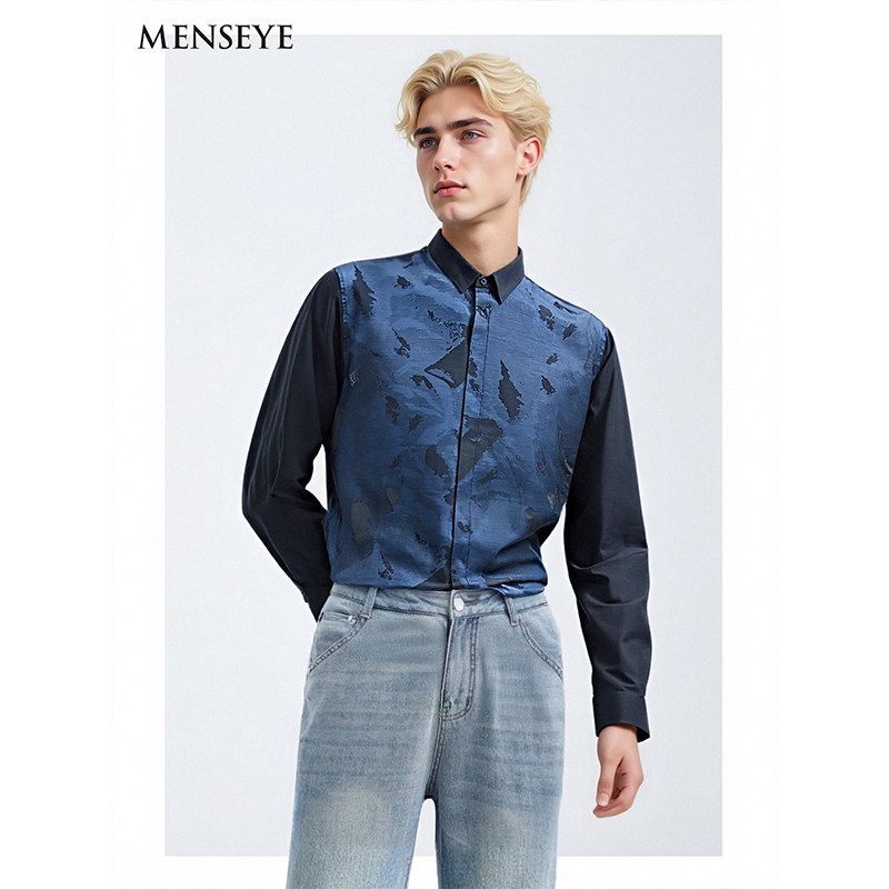 Menseye Menseye Men's Casual Long-Sleeve Shirt