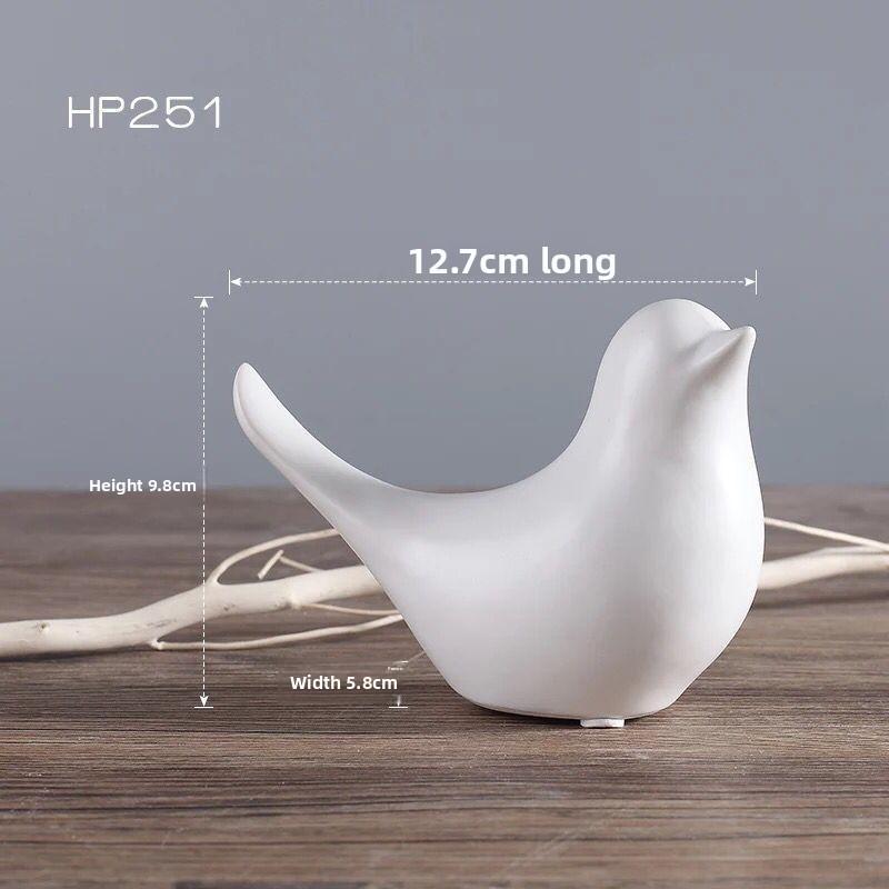 Modern Ceramic Minimalist Bird Statue Figurines Living Room And Office Ornament