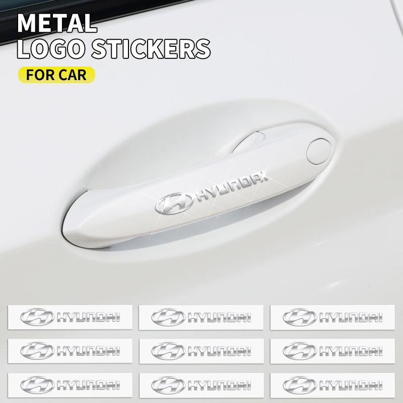 3D Metal Car Interior Dekoration Stickers Badges Auto Styling For Hyundai Tucson I10 I20 I30 Santa Fe Sonata Azera Accent b1
