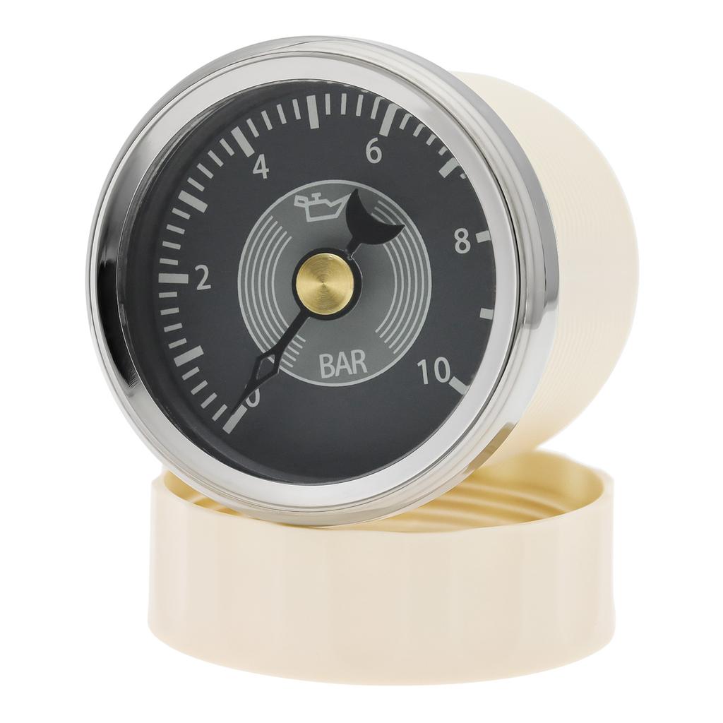 ZMFJH Retro Pointer 52MM Gauge 0-190ohm Fuel Level Oil Pressure Water Temperature Voltage Red Yellow Light for Car Boat Yacht