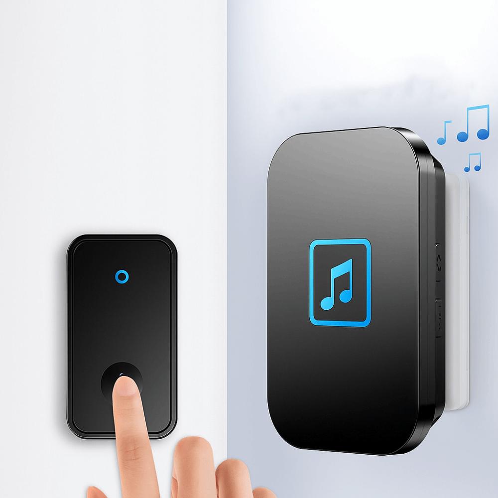 Waterproof Wireless Doorbell Plastic Welcome Doorbell Easy Installation Door Chime Kit  Apartment
