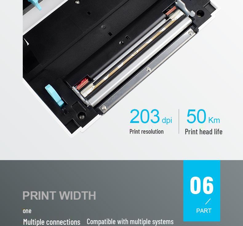 110mm Bluetooth Thermal Label Printer for Express and FBA Waybills