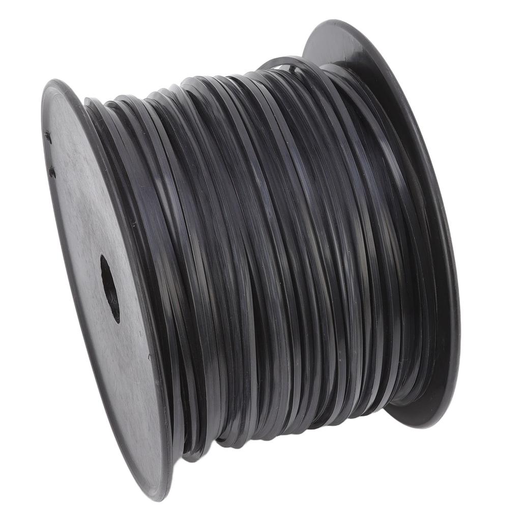 3.3mm 0.13in Square String Trimmer Line High Efficiency Nylon Black Grass Trimmer Line Replacement for Husqvarna 100m