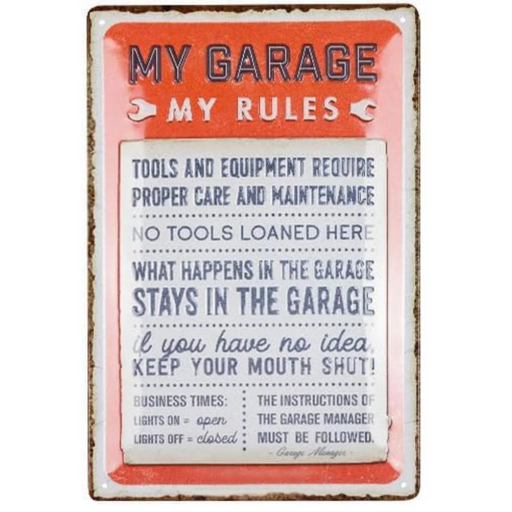 Funny Mechanic Shop Sign Mechanic Hourly Rate Reproduction Vintage Metal Sign Tin for Man Cave, Cars, Workshop Garage Wall Deco