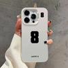 Lucky Numbers7 3 Electroplate Silver IMD Phone Case For iPhone 15 12 13 14 11  Pro Max XS X XR 7 8 14 15 Plus Couple Cover