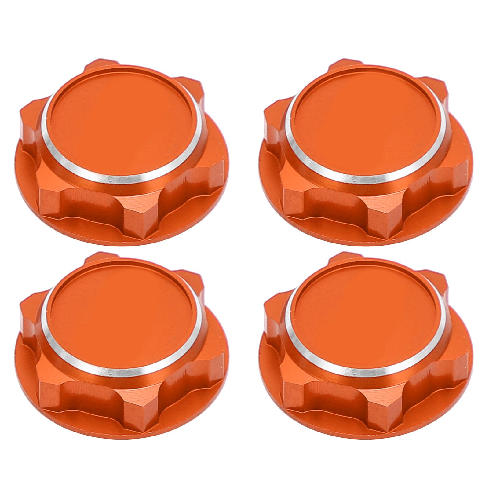 

Lightweight Aluminum Alloy Hex Wheel Nuts 17mm Anti Loose Dustproof Hex Nut for 18 RC CarOrange
