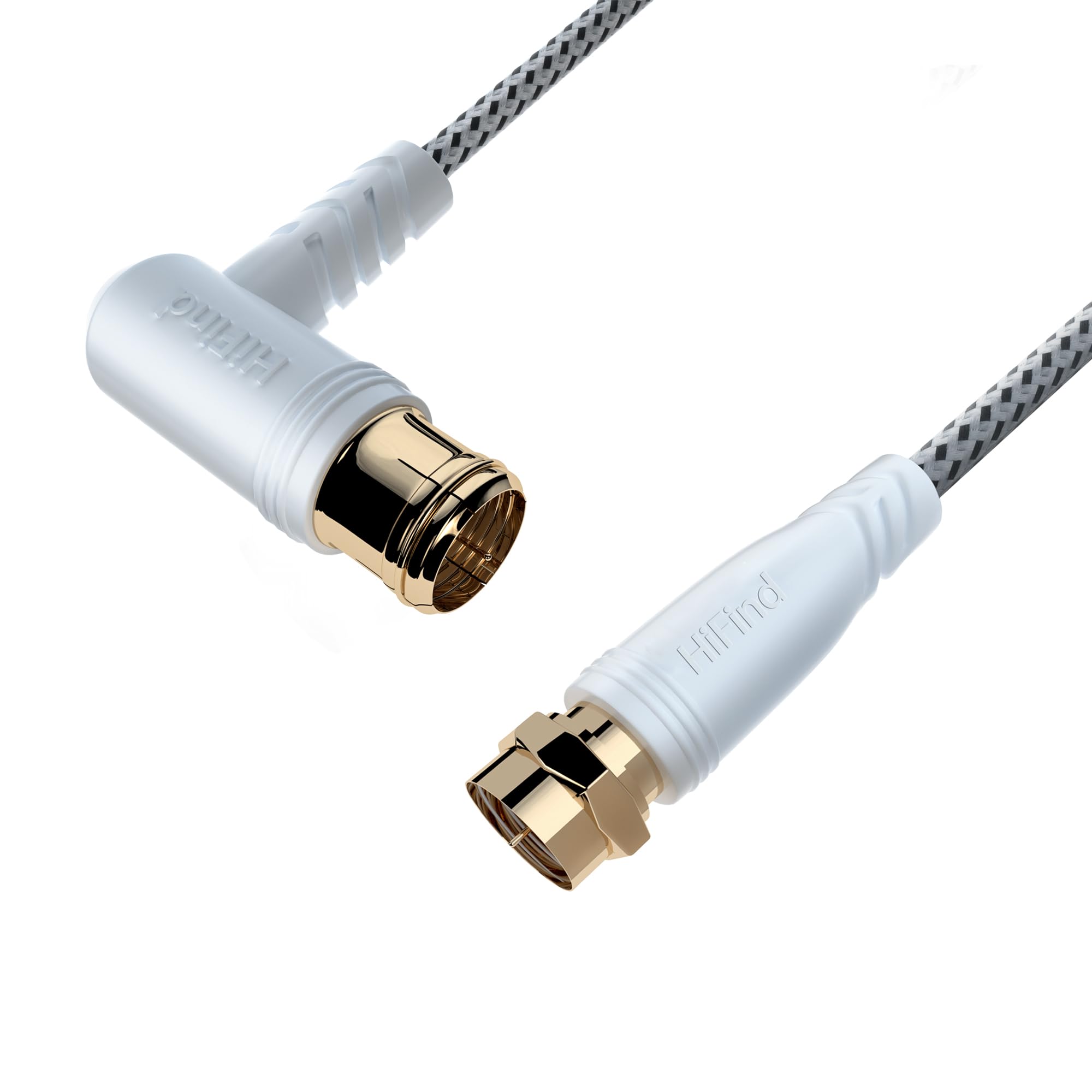 

HiFind Antenna Cable 3M Slim TV Cable Coaxial Ultra Thin Antenna Wire F Type OFC Nylon Braided Triple Shield Antenna Wire Compatible TV Coaxial Line