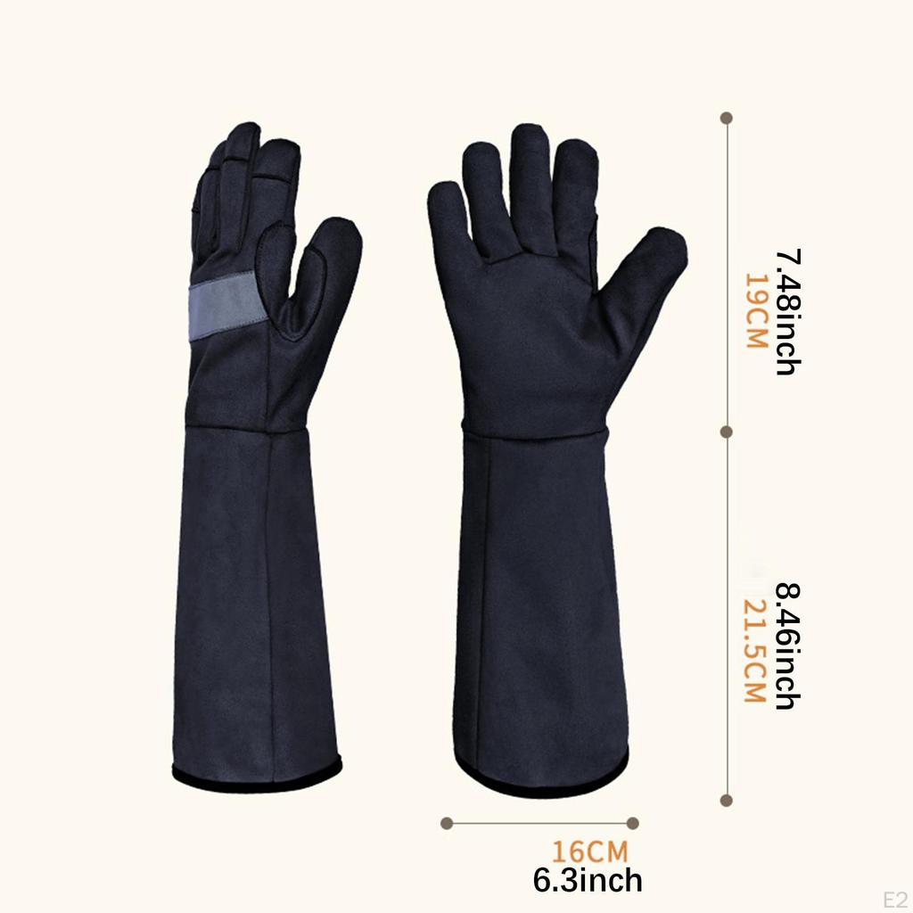 2 Pieces Gardening Gloves Work Multifunctional Professional Sturdy Thorn Proof with Long