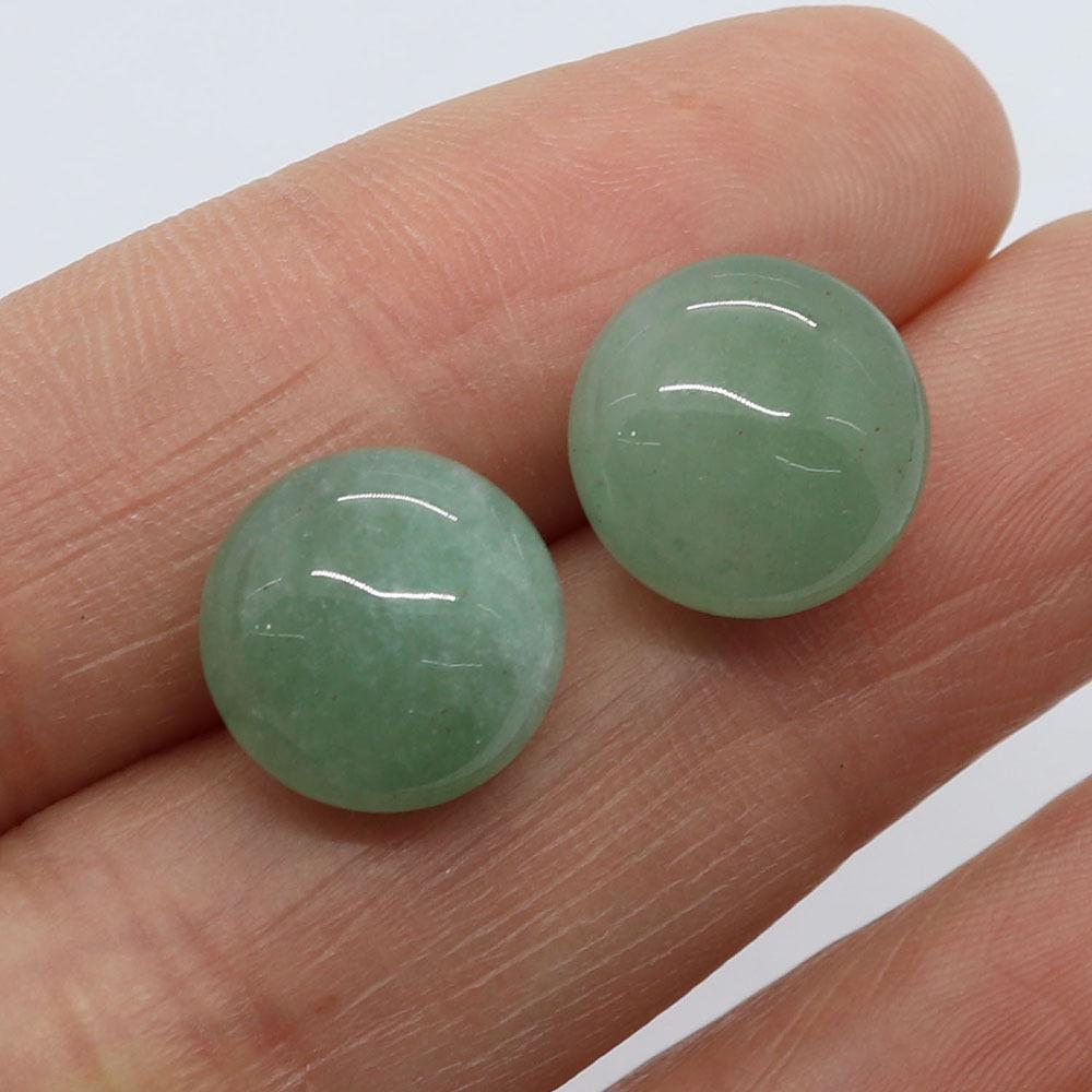 Natural Stone Green Aventurine & Amethyst Stud Earrings with Tiger Eye - Exclusive Jewelry Collection