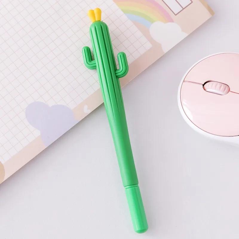 wholesale Cartoon Cactus Gel Pens Smooth Cute Writing Pen Korean Stationery for Students & Gifts YLE041