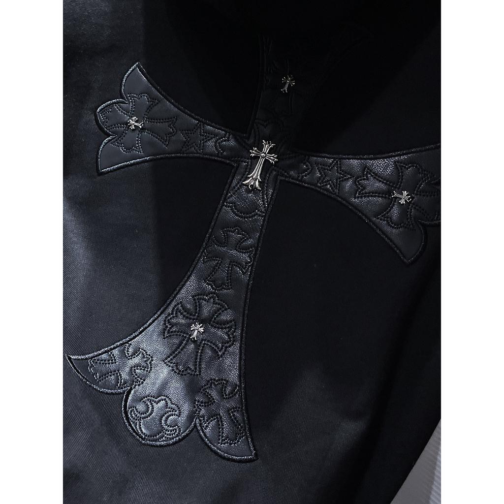 8632 CHROME HEARTS 2025 Nová jarní a podzimní nadměrná tenká mikina s kapucí a zipem s logem v klasickém stylu pro páry