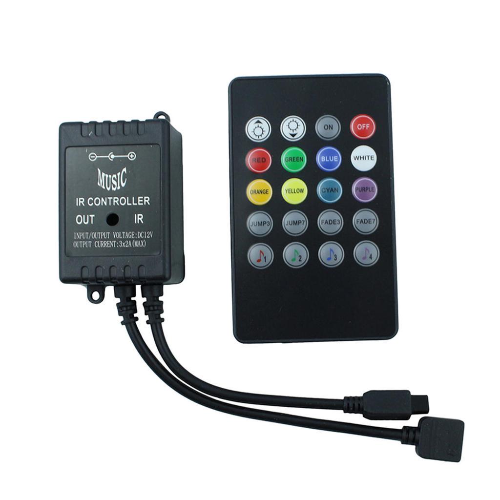 ВОДИТЬ музыки ИК контроллер 12V 6A 20 ключей Remote ИК контроллеры для 3528 5050 RGB гибкие привело полосы – купить по низким ценам в интернет-магазине Joom