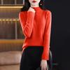 Women's Fashion Long Sleeve Solid Color Pullover Turtleneck Base Sweater Top