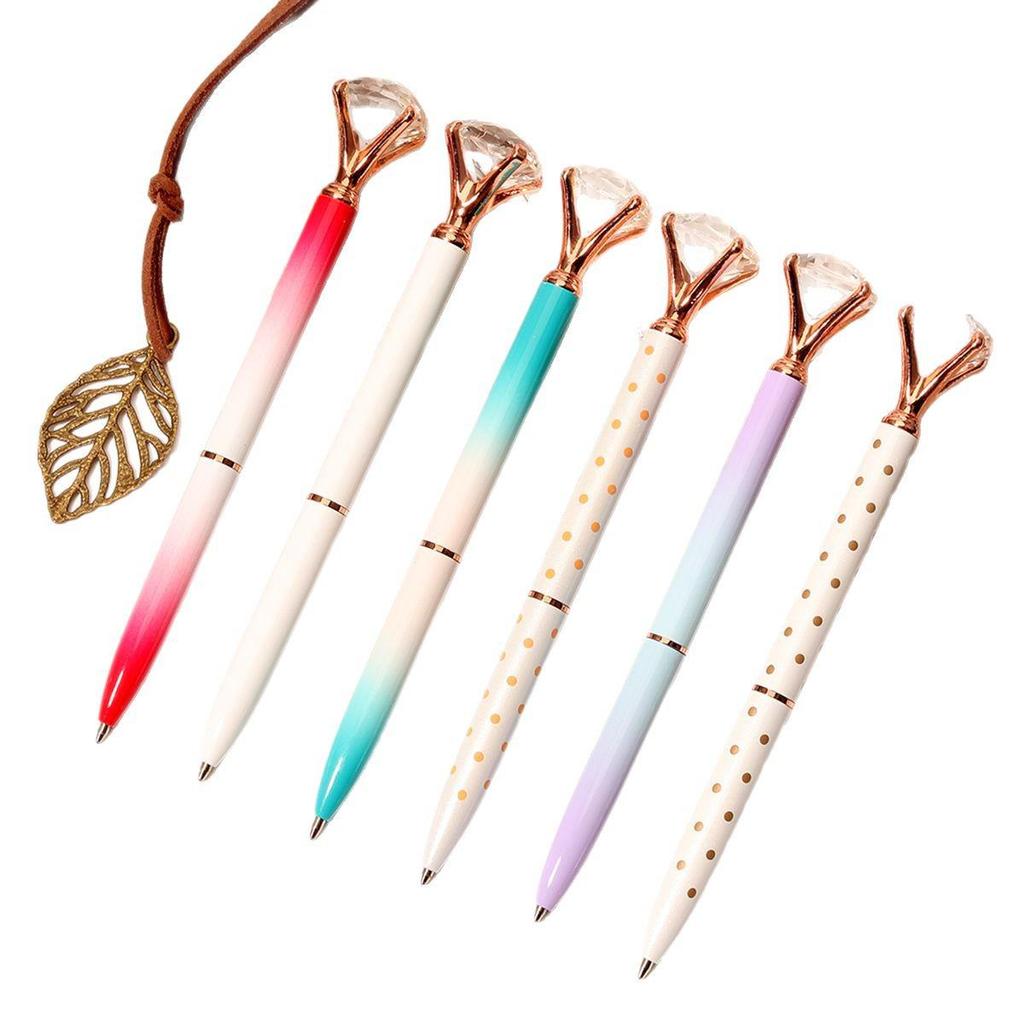 Large Crystal Diamond Metal Ballpoint Pen with Custom Logo