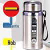 Portable Stainless Steel Insulated Water Bottle, Large Capacity for Men and Women, Ideal for Outdoor Sports, Short and Sturdy Design.
