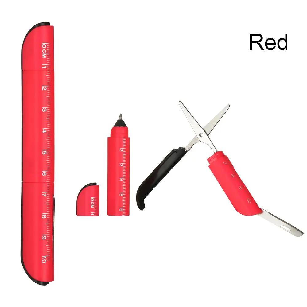 Creative Plastic School Office Supplies Ruler Ballpoint Pen Multifunction Signature Ballpen