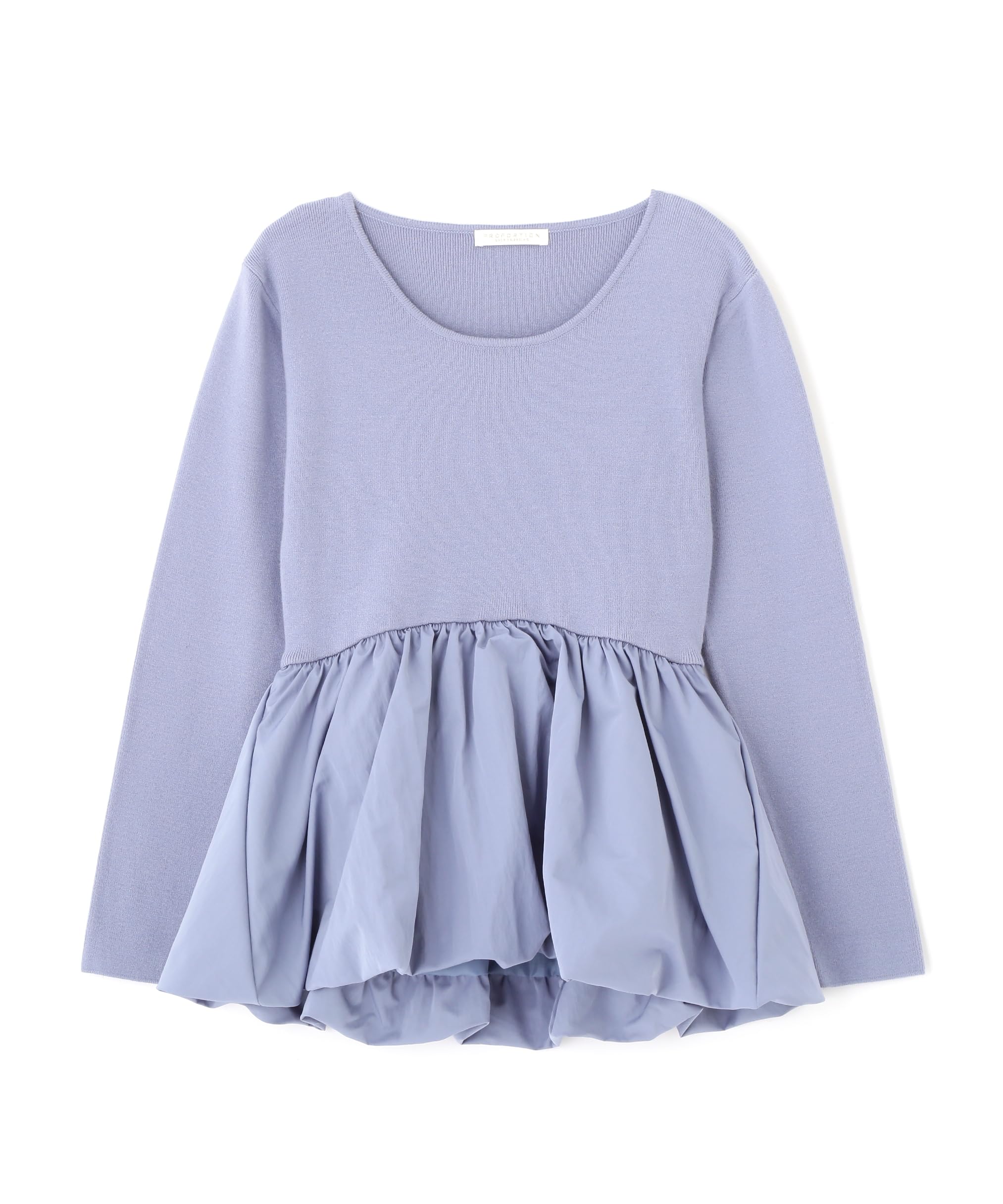 

Proportion Body Dressing Fishtail Balloon Knit Blue Women s Sweater, синий