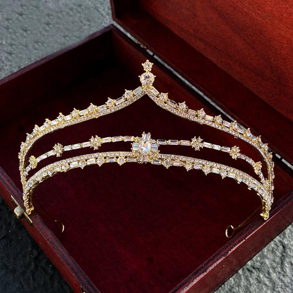

Elegant Temperament Wedding Princess Hair Accessories Bride Crown Crystal Crown Rhinestone Tiara серебряный