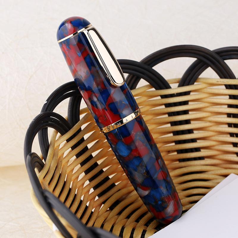 MAJOHN Q1 Short Cute Fountain Pen Hand Ledger Fine Pointed Pen Writing Small Fat Pen School Office Supplies Stationery