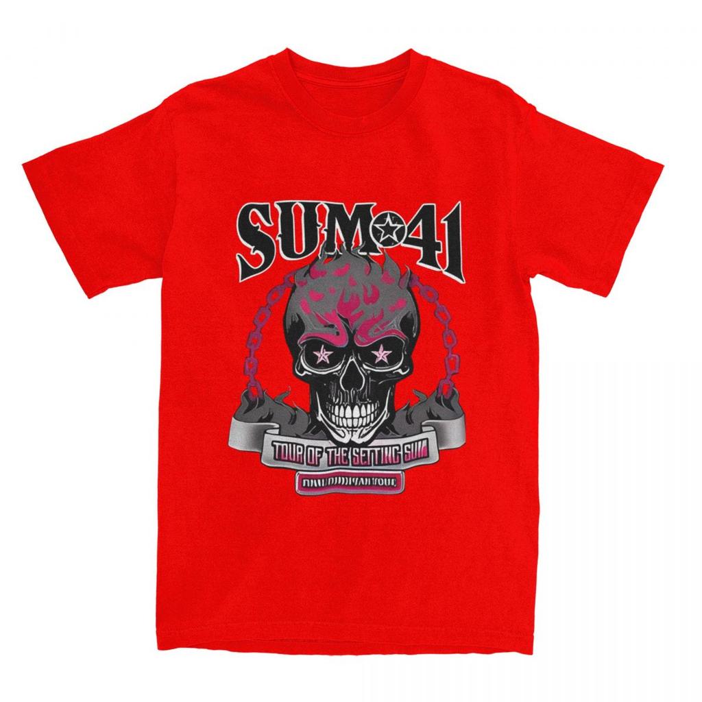 Streetwear T-Shirt Sum 41 Band Baumwoll-T-Shirts Beliebtes T-Shirt für Erwachsene Sommer Geniales Muster Männer Frauen Kurzarm-Tops