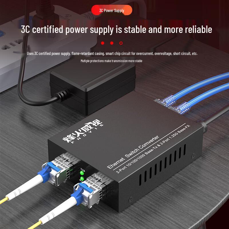 Fenghuo Weishi Gigabit Multimode Dual LC Fiber Optic Transceiver