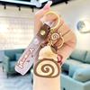 Cartoon Cat Cake Roll Keychain Jewelry Chic Cat Cake Roll Pendant Keyrings Phone Lanyard Key Chain Charm for Bag Purse