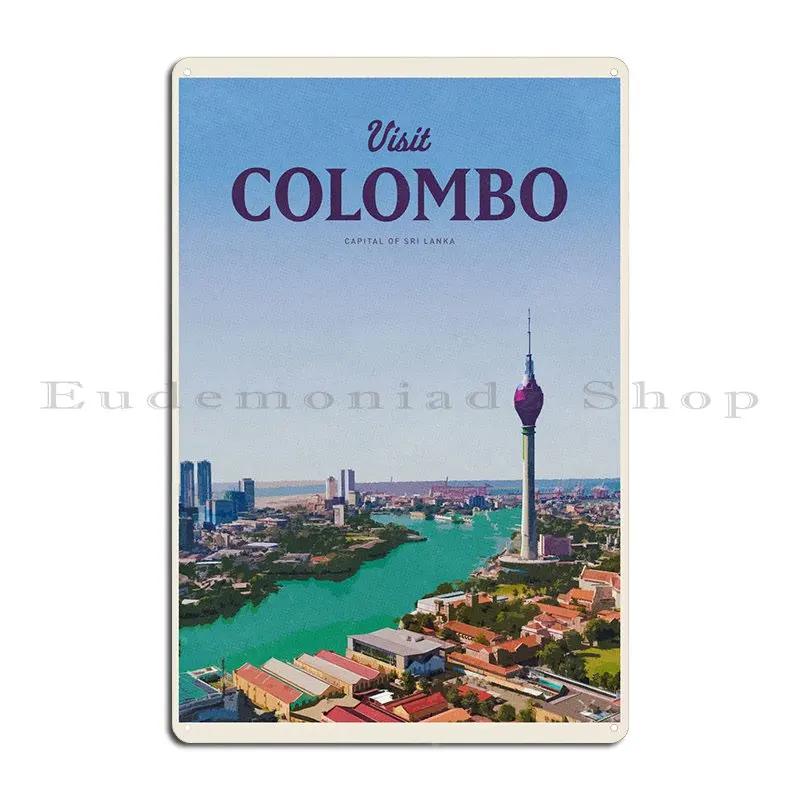 

Colombo Sri Lanka Travel Colombo Sri Lanka’s Coastal Jewel Metal Plaque Funny Party Wall Mural Printed Garage Tin Sign Poster 20x30cm（7.8x11.8inch）