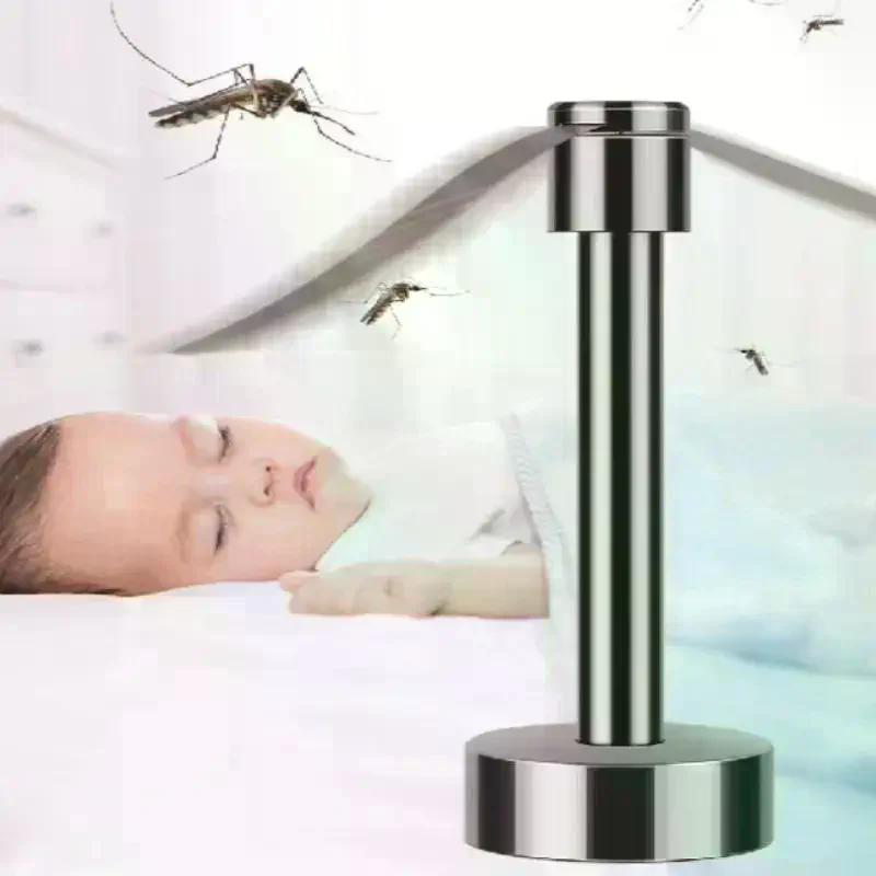 Portable Stainless Steel Fly Repellent Fan Silent Battery Power Automatic Fly Trap Keep Flies Away Table Pest Fan Home Outdoor