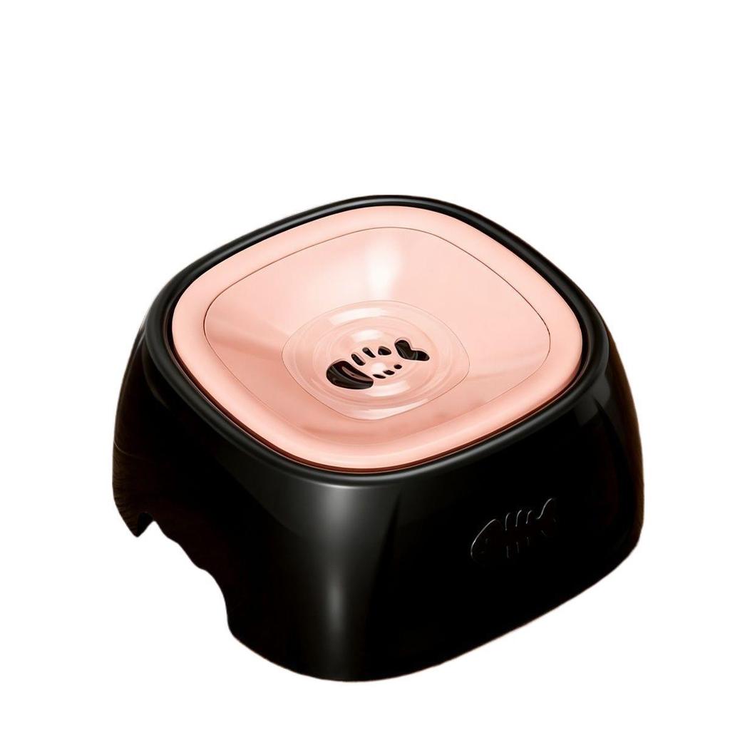 Cartoon Anti-Spill Water Bowl for Cats and Small Dogs - Large Capacity, No Plug Design