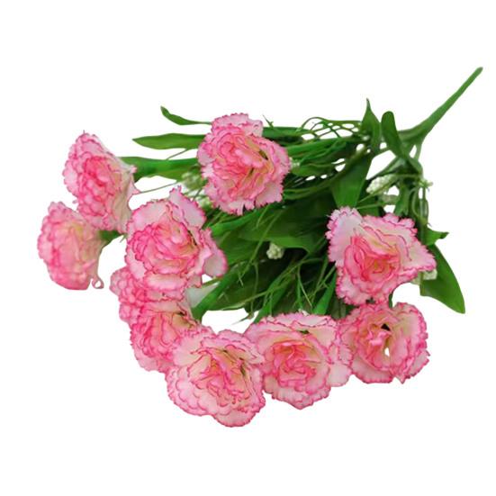 Sztuczny kwiat goździka z główką łodygi Centralny stół do domowego biura 10 Sztuczny kwiat ślubny