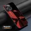 Makima X mitaka asa Chainsaw Phone Case For iPhone 16 15 14 13 12 11 Plus Pro Max  High-end Luxury Magsafe Sheepskin