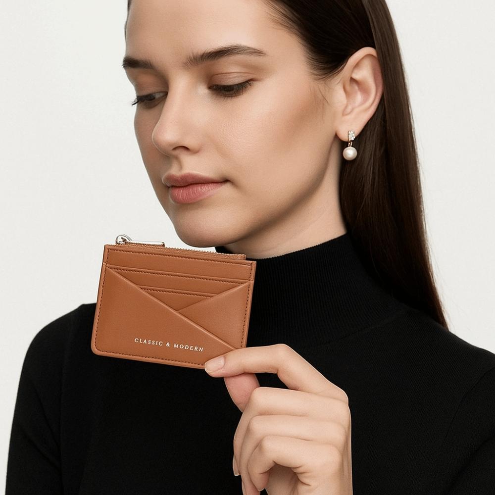 Casual Solid Color Short Wallet Ultra Thin Clutch Card Bag Multi Slot Multi-function Coin Purse Men