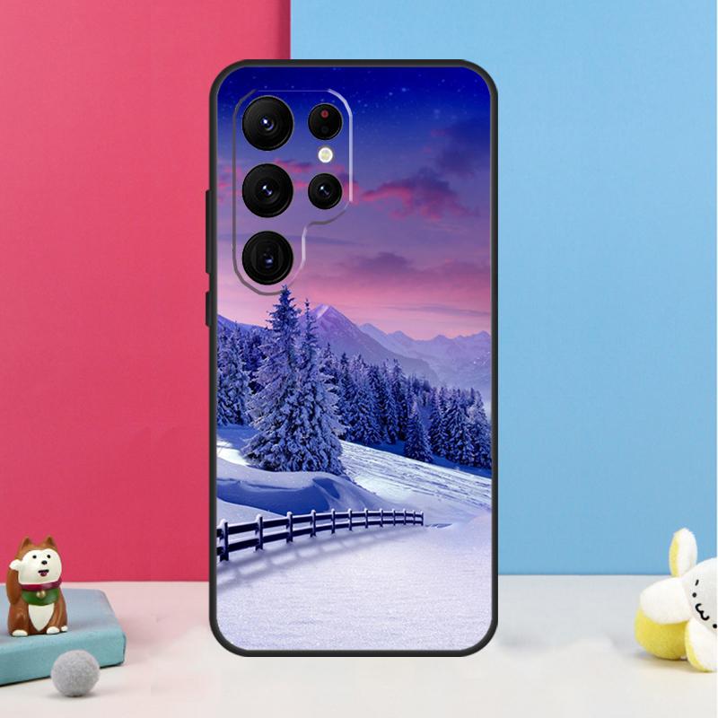 Winter Landscape Case For Samsung Galaxy S25 S26 Ultra S20 S21 S22 S23 S24 S10 Plus S25 FE Back Cover Shell